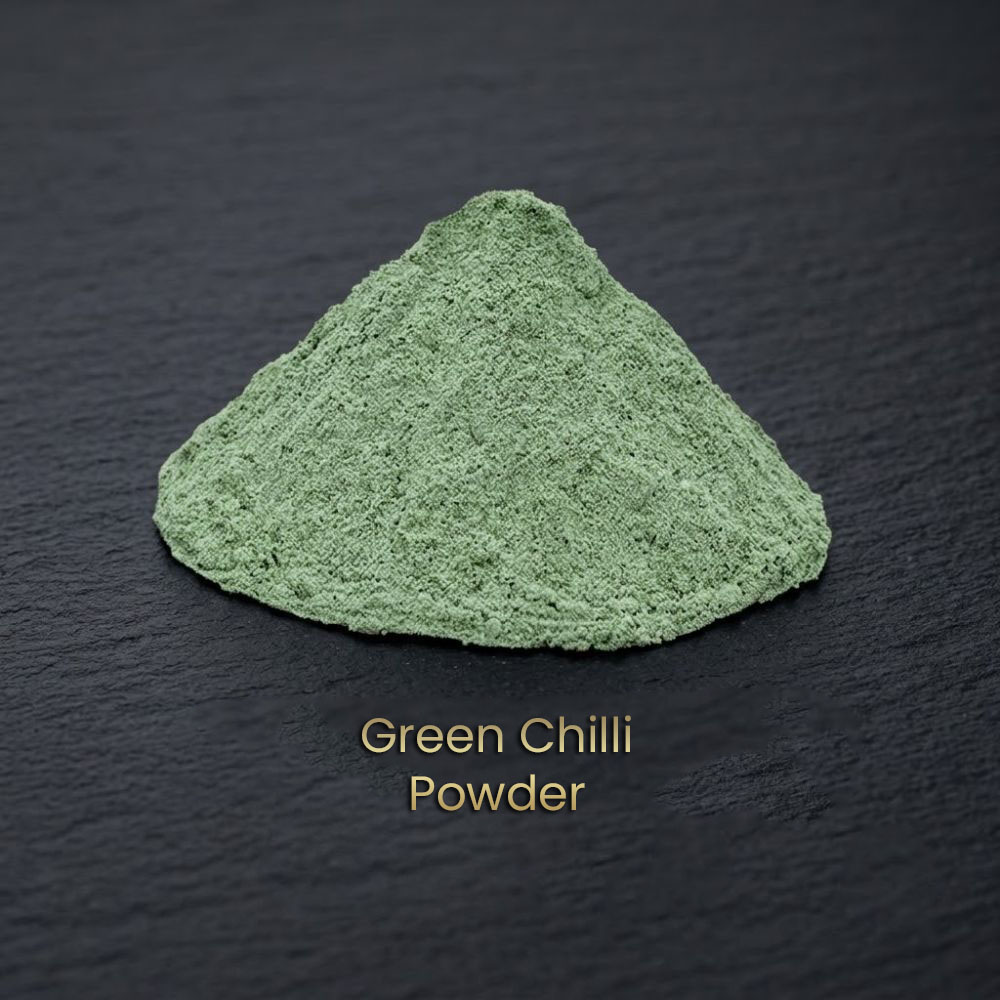 Alu bukhara / Plum / آلو بخارہ - Green Chilli Powder (In Green Chilli Powder (Indian Spicy) / ہری مرچ پاؤڈر (انڈین اسپائسی) - Image 1